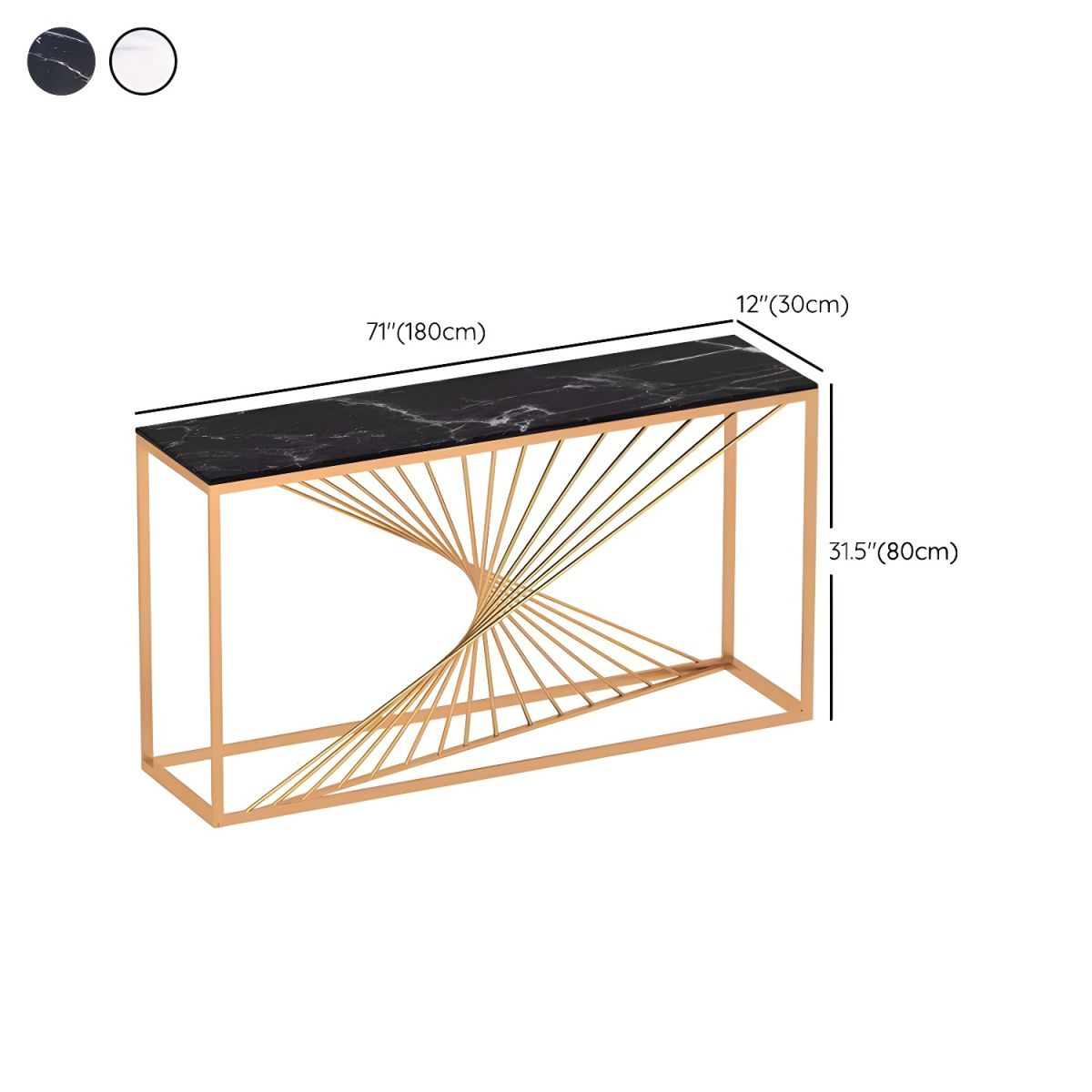 CONSOLE TABLE- GLAM RECTANGLE