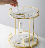 2 Layer Marble Makeup Tray, Dessert Cupcake Stand.