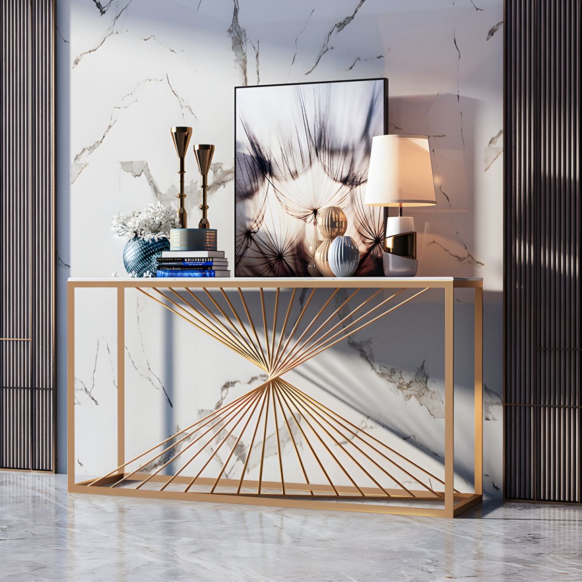 CONSOLE TABLE- GLAM RECTANGLE