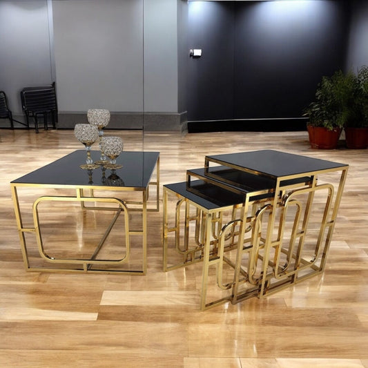 SQUARE TABLE SET-NESTING TABLE-SET OF 4