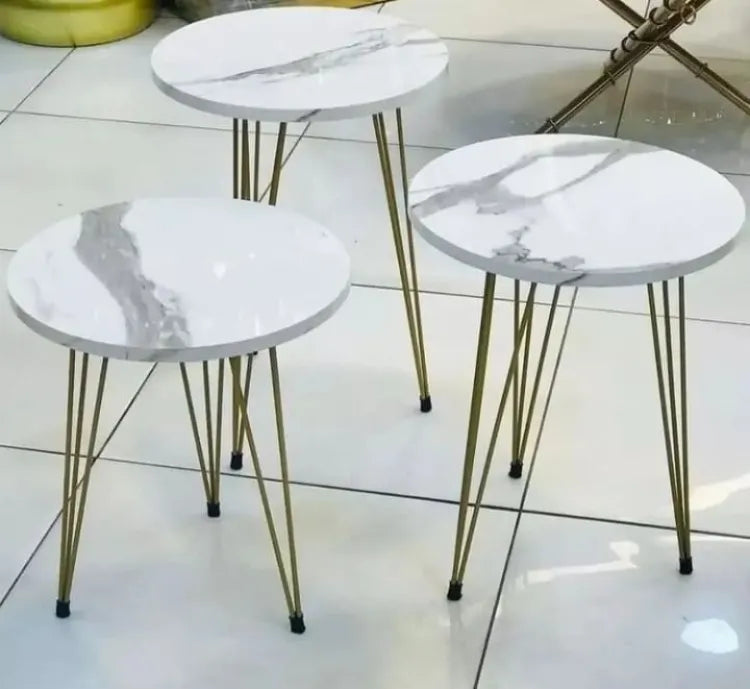 NESTING TABLE-WHITE ROUND