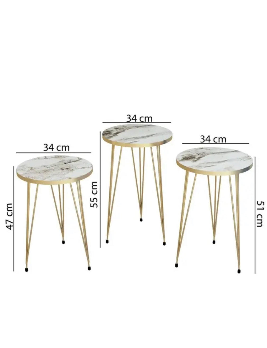 NESTING TABLE-WHITE ROUND