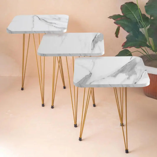 NESTING TABLE - SQUARE WHITE