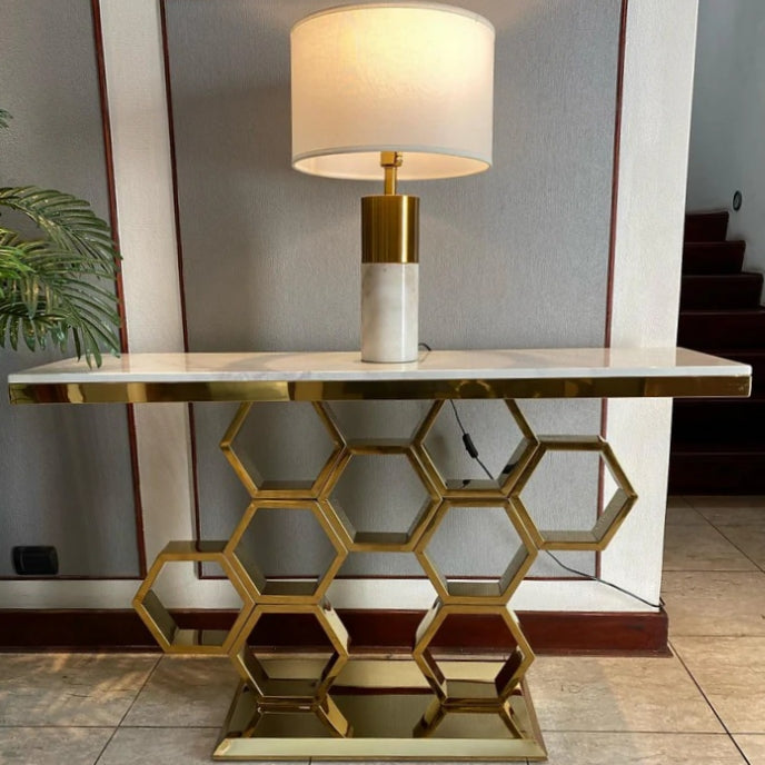 CONSOLE TABLE- HONEY COMB