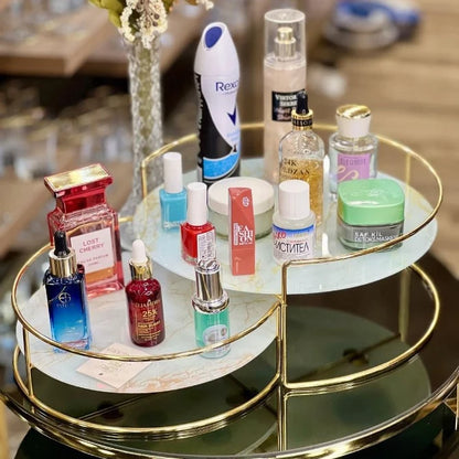 Clear 2 pieces Mackeup Organizer Trays, for cosmatics jewelry and perfume