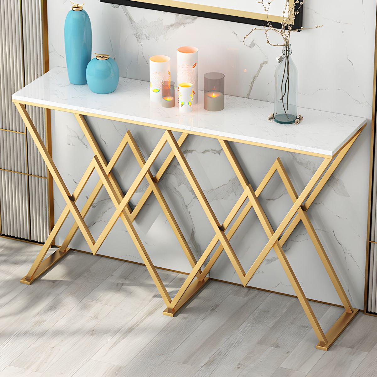 CONSOLE TABLE- DIAMOND DESIGN