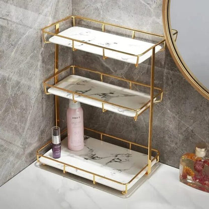3 Layers Luxury Design Free Standing Shelf Makeup Organizer