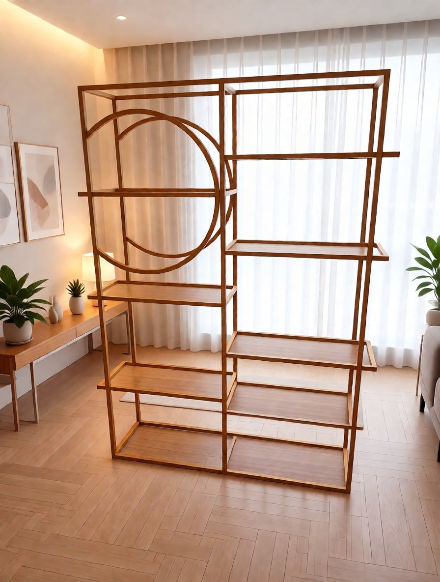 Bookshelf 5 Tier Bookcase, Industrial Free Standing Bookshelves for Bedroom, Living Room and Home Office