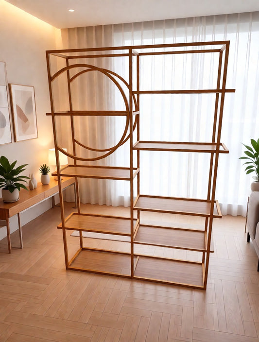 Bookshelf 5 Tier Bookcase, Industrial Free Standing Bookshelves for Bedroom, Living Room and Home Office