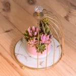 1-Tier Cosmettics Cage Luxury Makeup Organiser Display Stand.