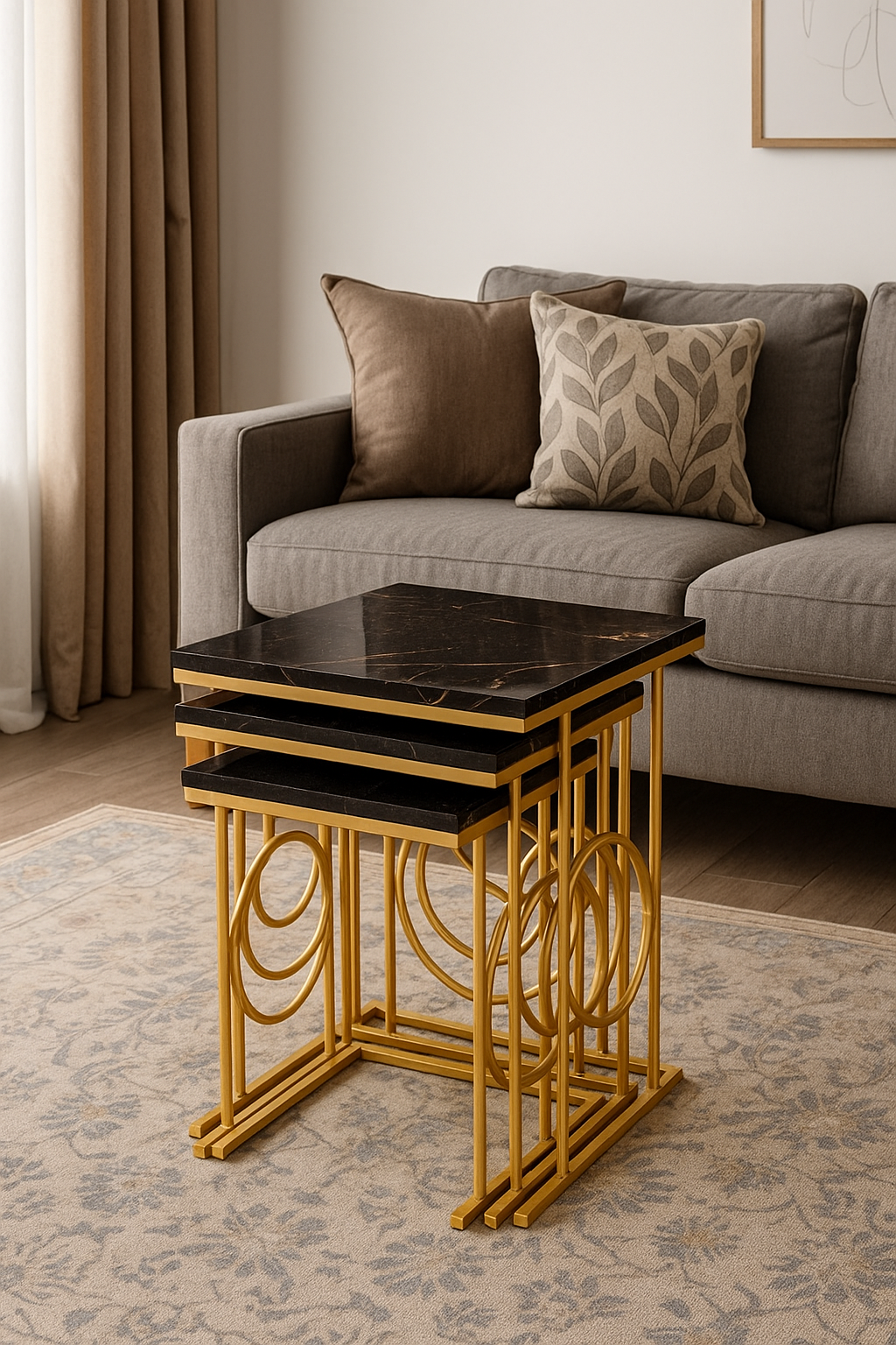 NESTING TABLE - CIRCLE DESIGN